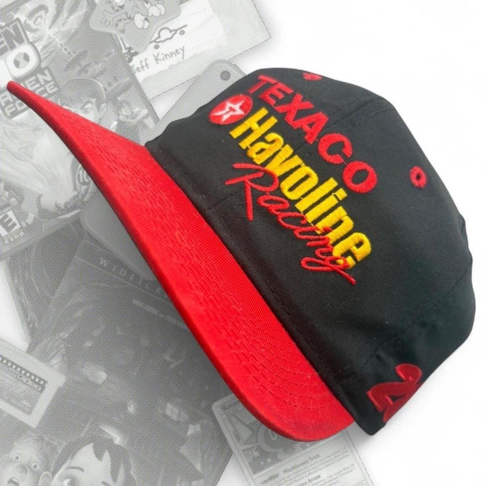 Vintage 90’s Black Red Texaco Havoline Racing Snapback Nascar Hat